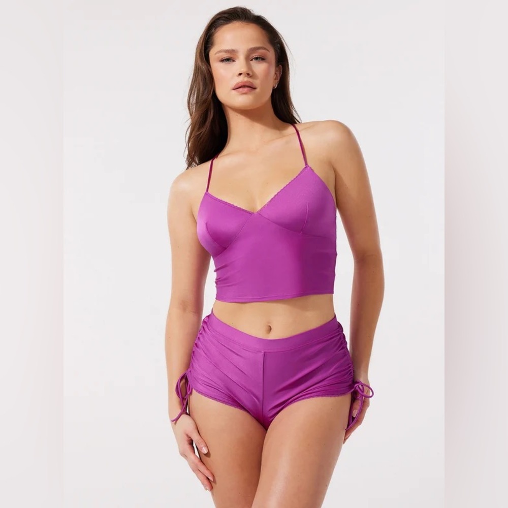 NWT Savage x Fenty String Fling Sleep Cami Purple Hunny Size Small